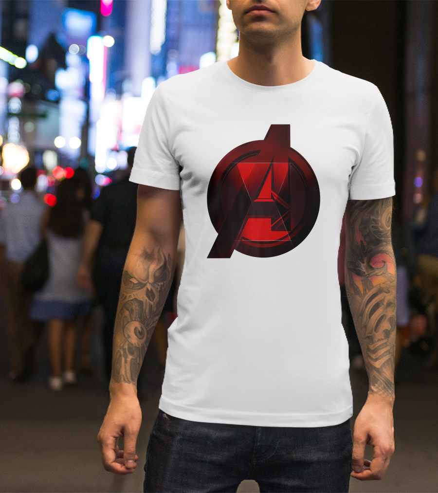 Black Widow Avengers Logo Marvel T-Shirt