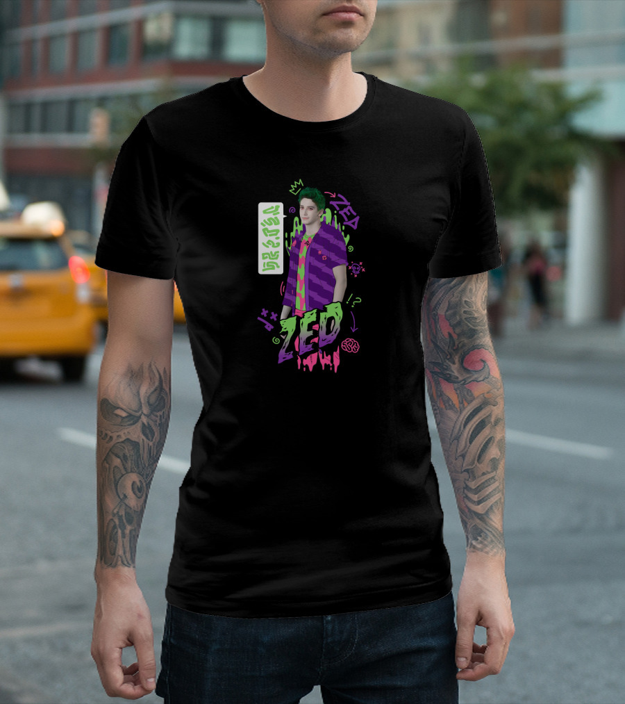 Zed Disney Zombies 2 Green Purple Zombie Style Icons T-Shirt
