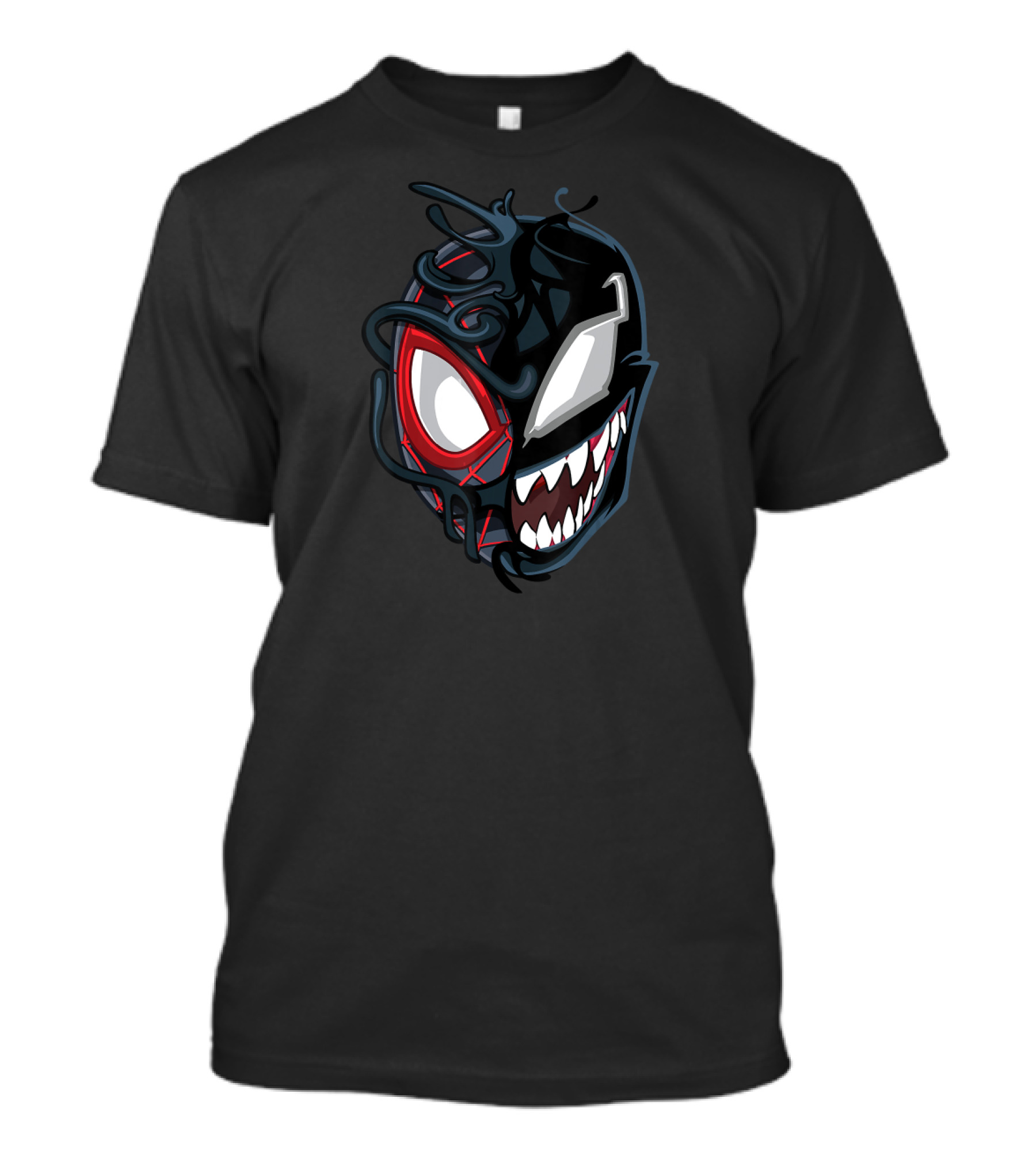 Marvel Maximum Venom Spider-Man Miles Morales Half Venom Face T-Shirt