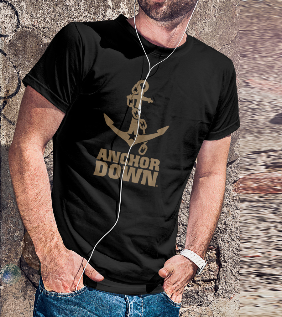 Anchor Down NCAA Vanderbilt University Commodores Anchor T-Shirt