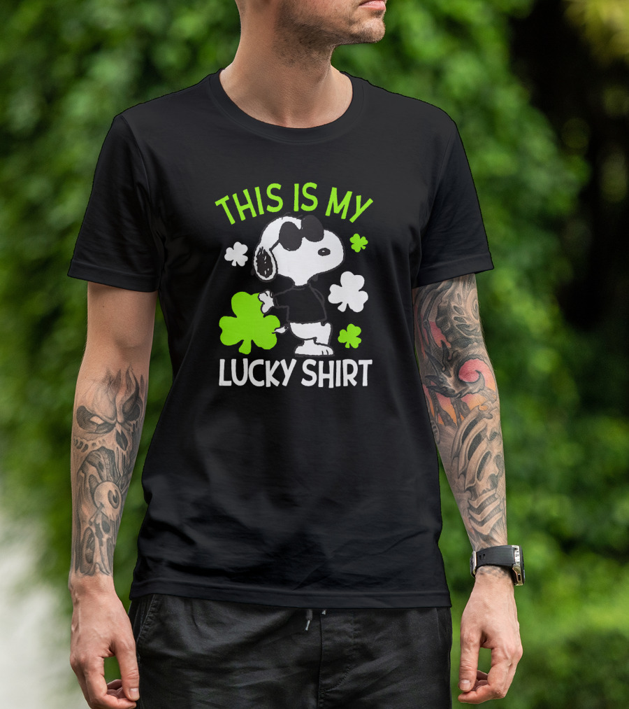 Snoopy Peanuts St Pattys Day This Is My Lucky T-Shirt