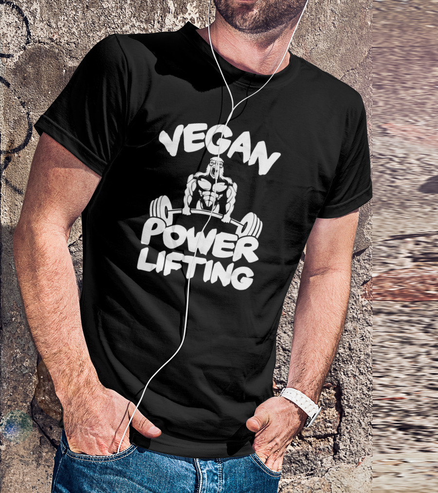 Vegan Power Lifting Gym Motivation Bodybuilder Plant T-Shirt