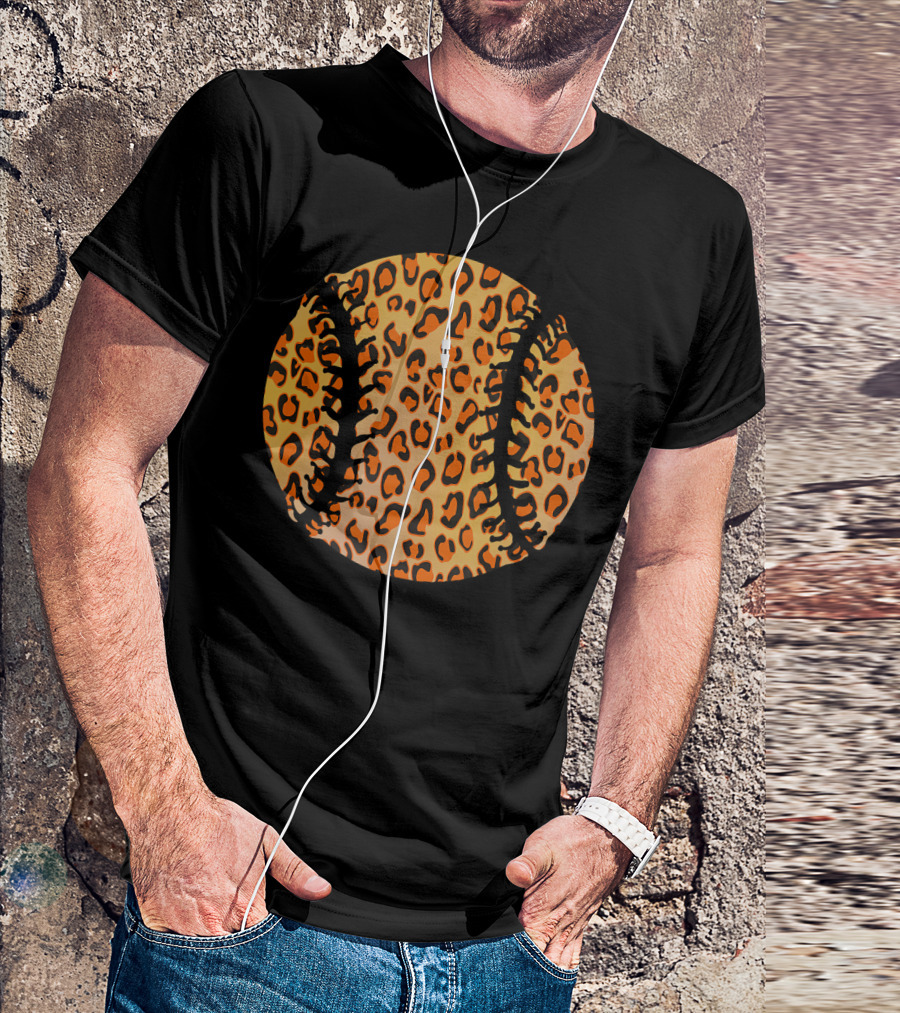 Leopard Print Softball T-Shirt
