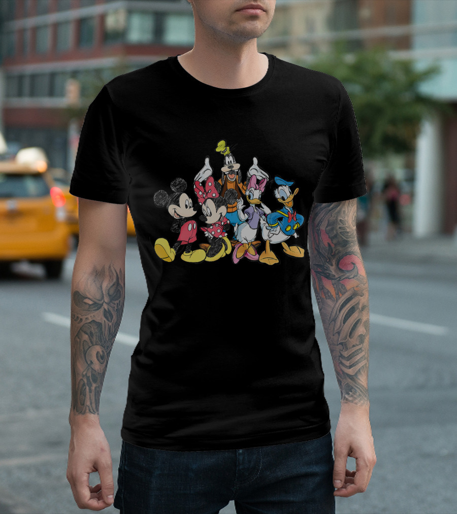 Disney Mickey Mouse Minnie Goofy Daisy Donald Friends T-Shirt