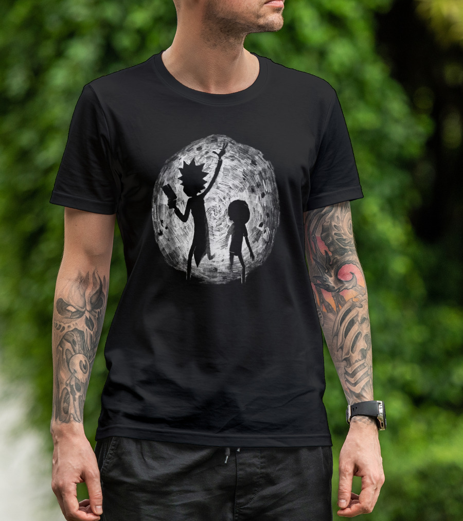 Mademark X Rick And Morty Portal Hand Drawing T-Shirt