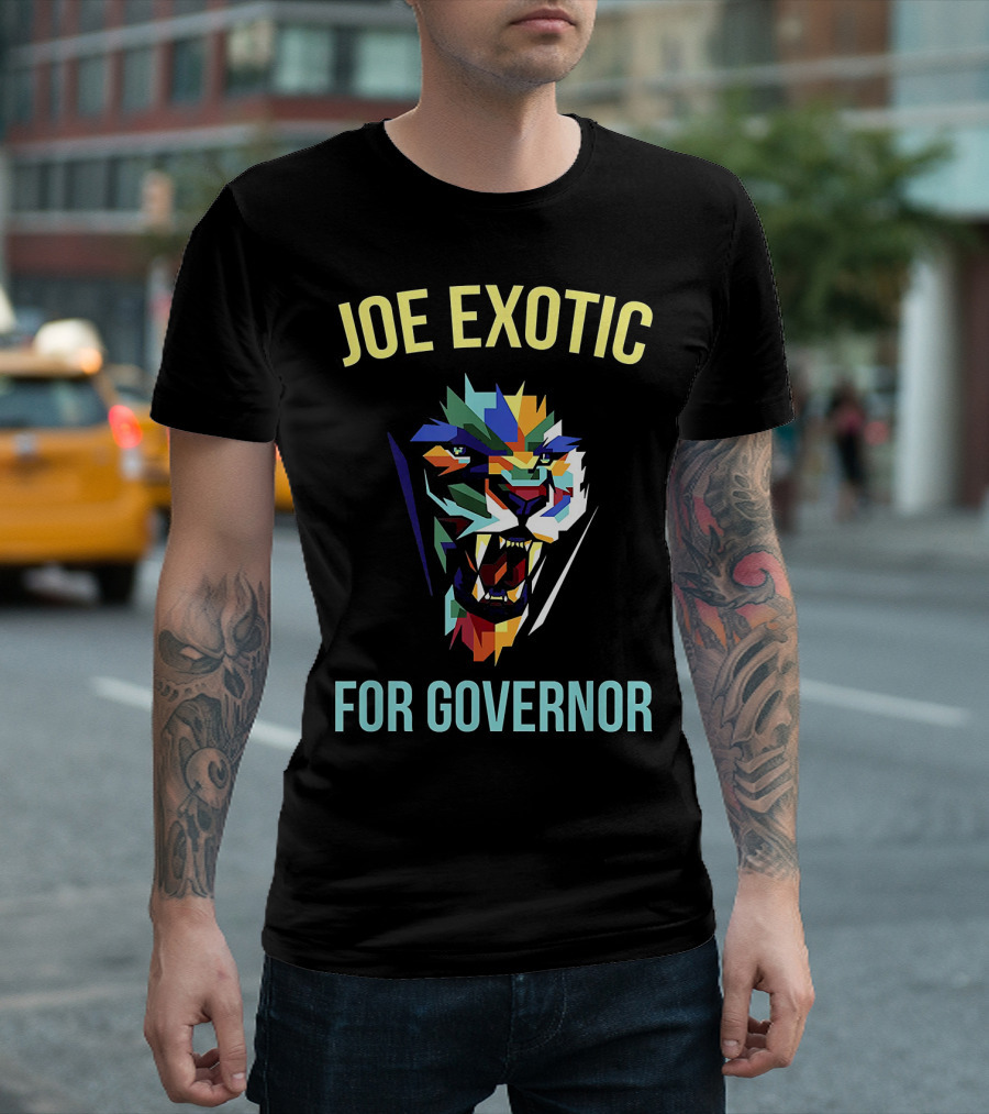 Joe Exotic For Governor Colorful Tiger T-Shirt