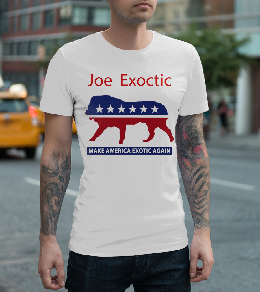 Joe Exotic Make America Exotic Again Patriotic Mascot T-Shirt