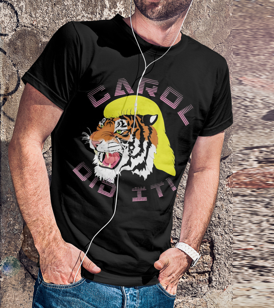CAROL DID IT Tiger With Yellow Hair T-Shirt