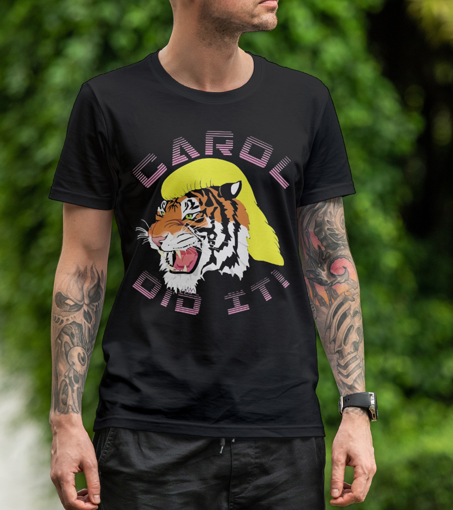 CAROL DID IT Tiger With Yellow Hair T-Shirt