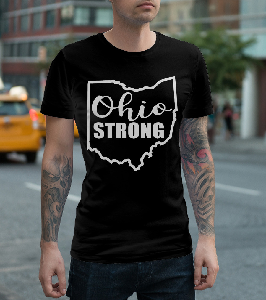 Ohio Strong State Outline Solidarity T-Shirt