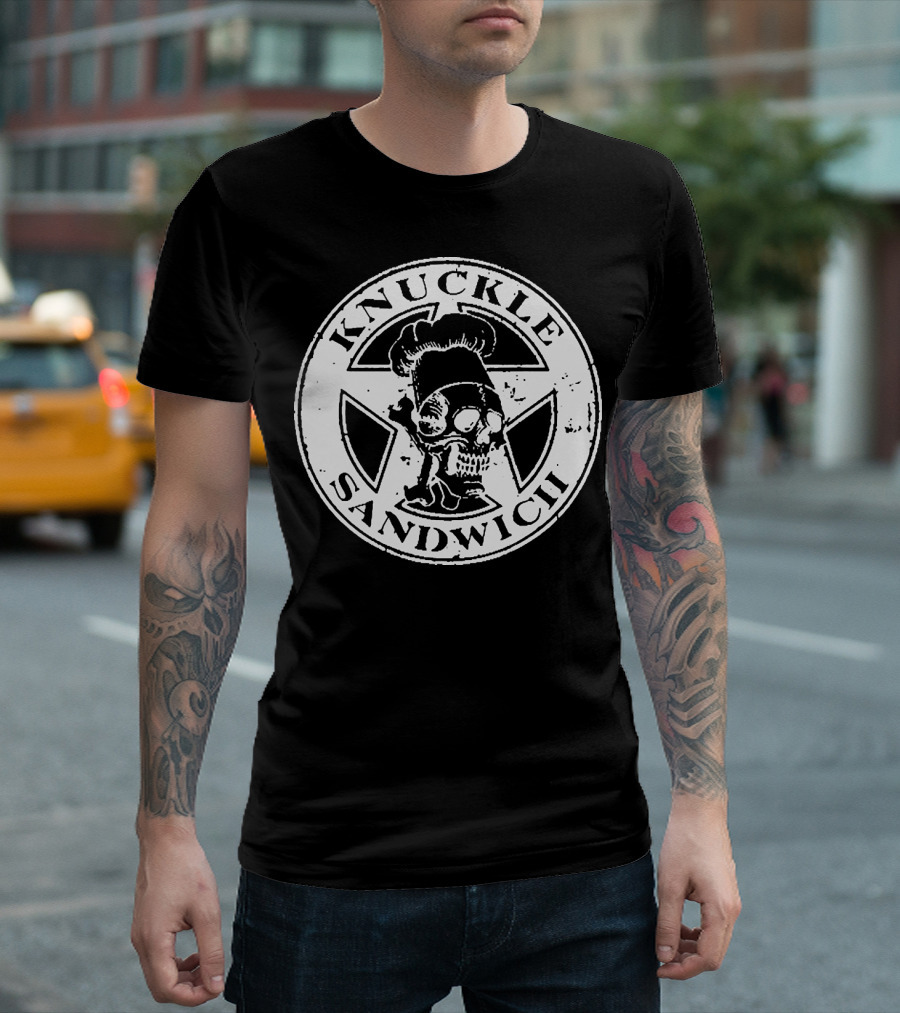 Knuckle Sandwich Skull Chef Emblem T-Shirt