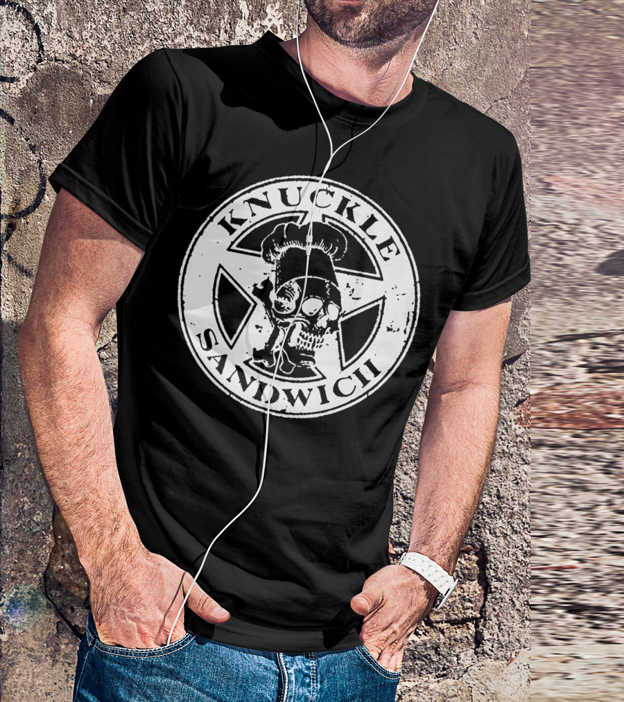 Knuckle Sandwich Skull Chef Emblem T-Shirt