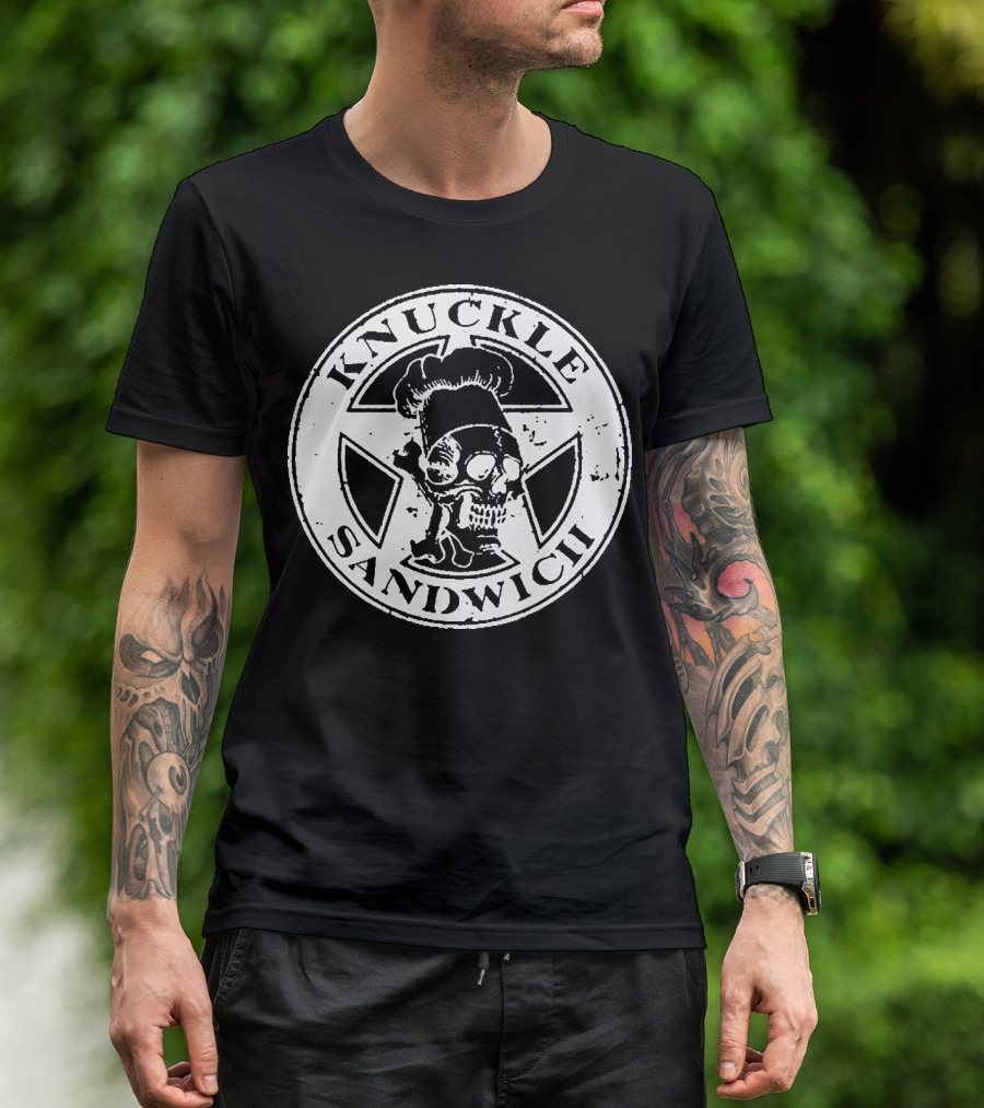 Knuckle Sandwich Skull Chef Emblem T-Shirt
