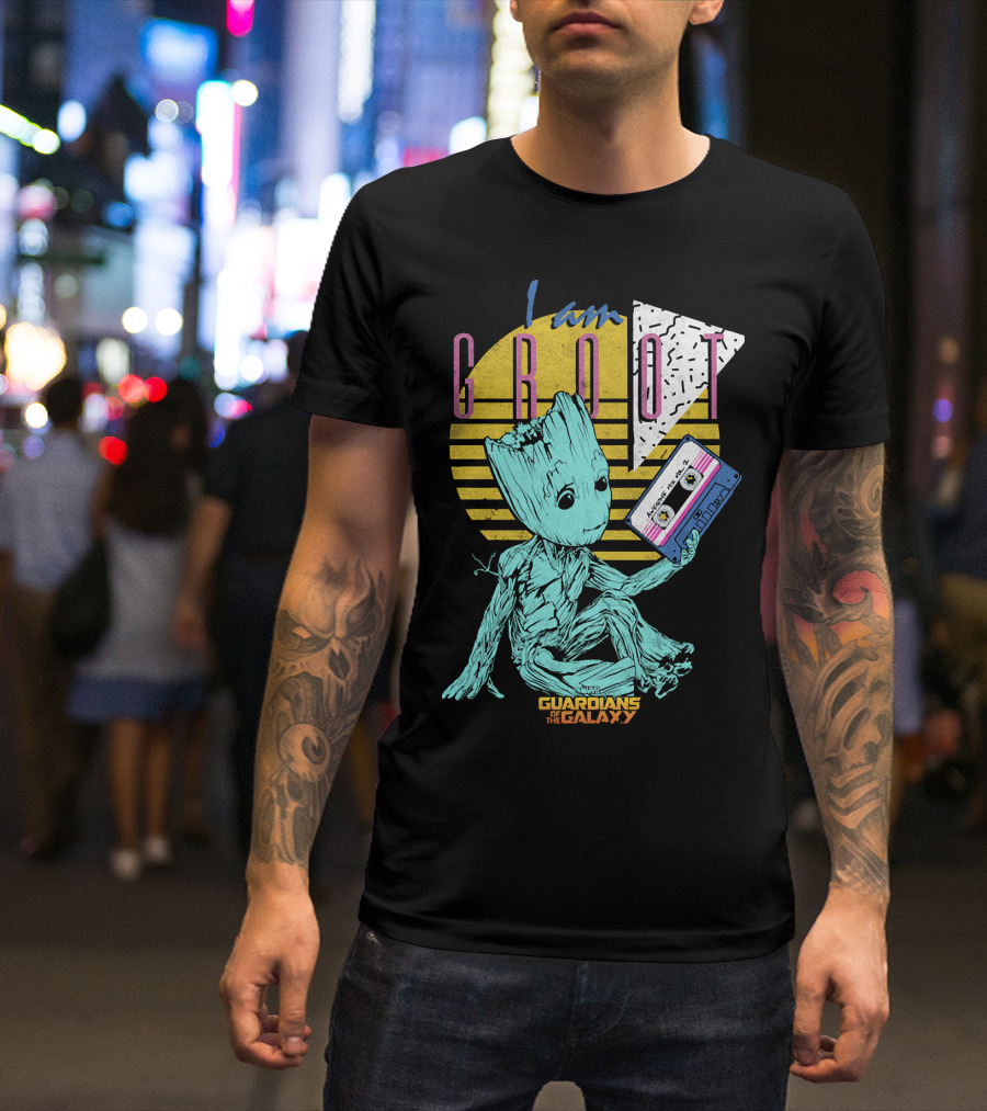 I Am Groot Guardians Of The Galaxy Mixtape T-Shirt