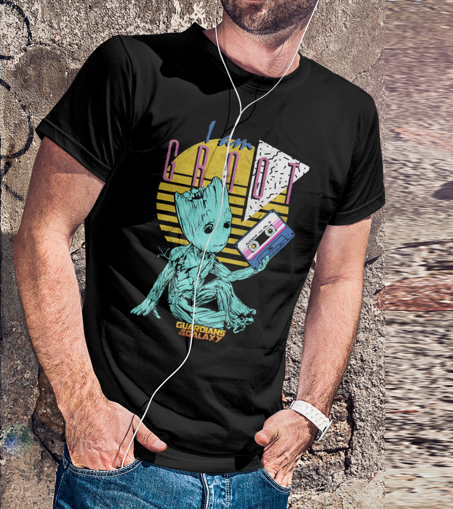 I Am Groot Guardians Of The Galaxy Mixtape T-Shirt