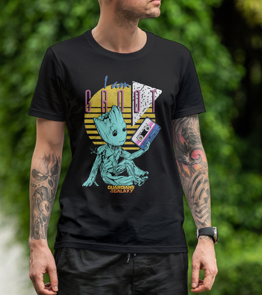 I Am Groot Guardians Of The Galaxy Mixtape T-Shirt