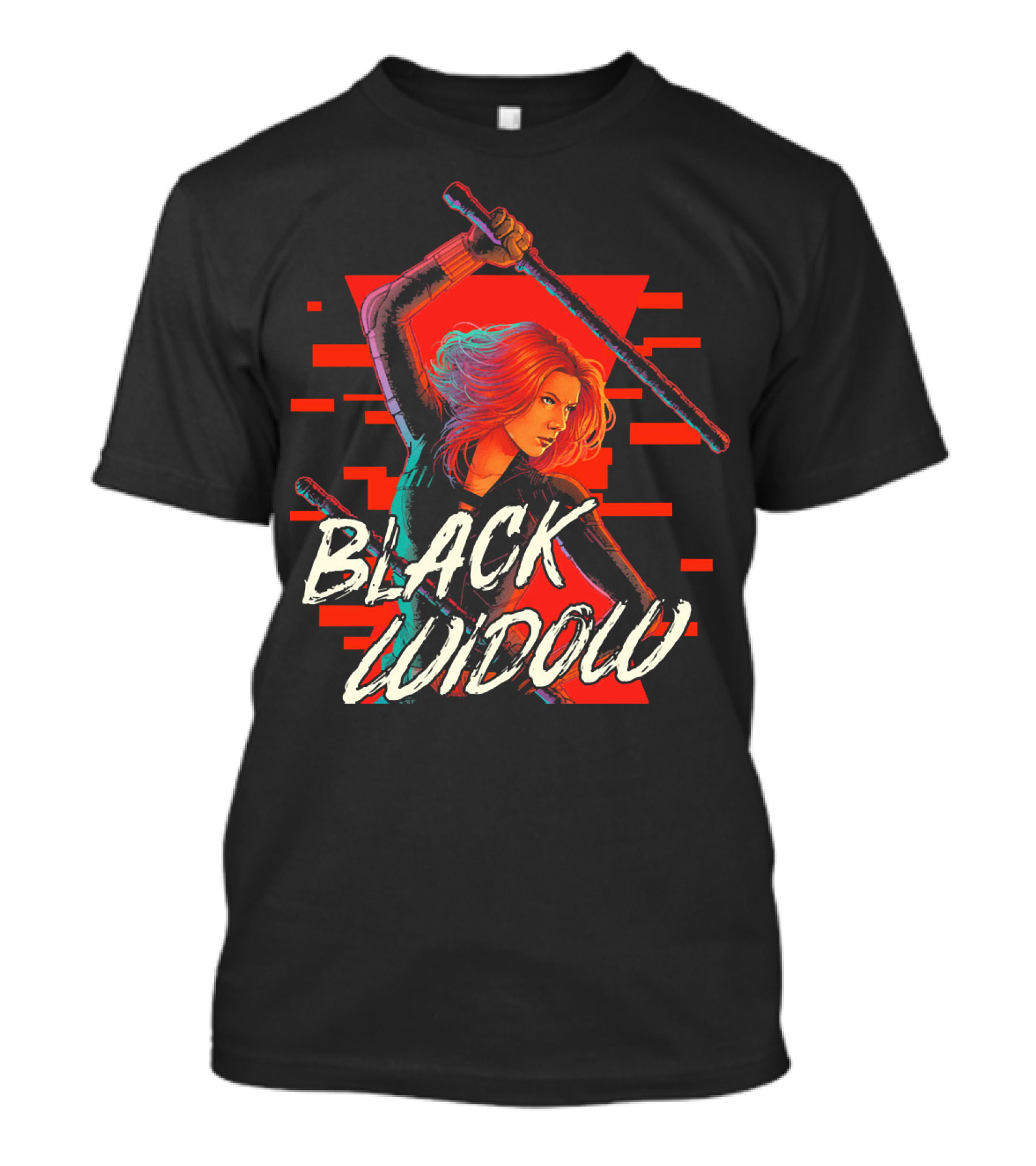Marvel Black Widow Dynamic Action Pose T-Shirt