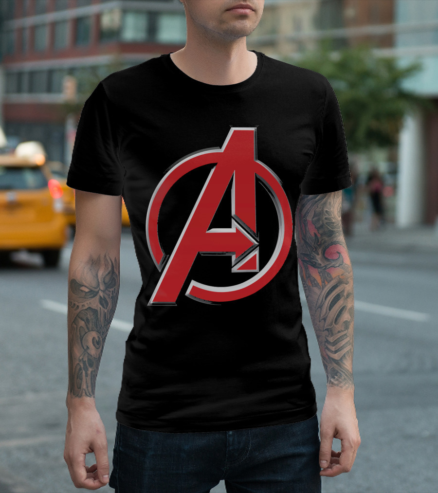 Avengers Red A Emblem Marvel Iconic T-Shirt