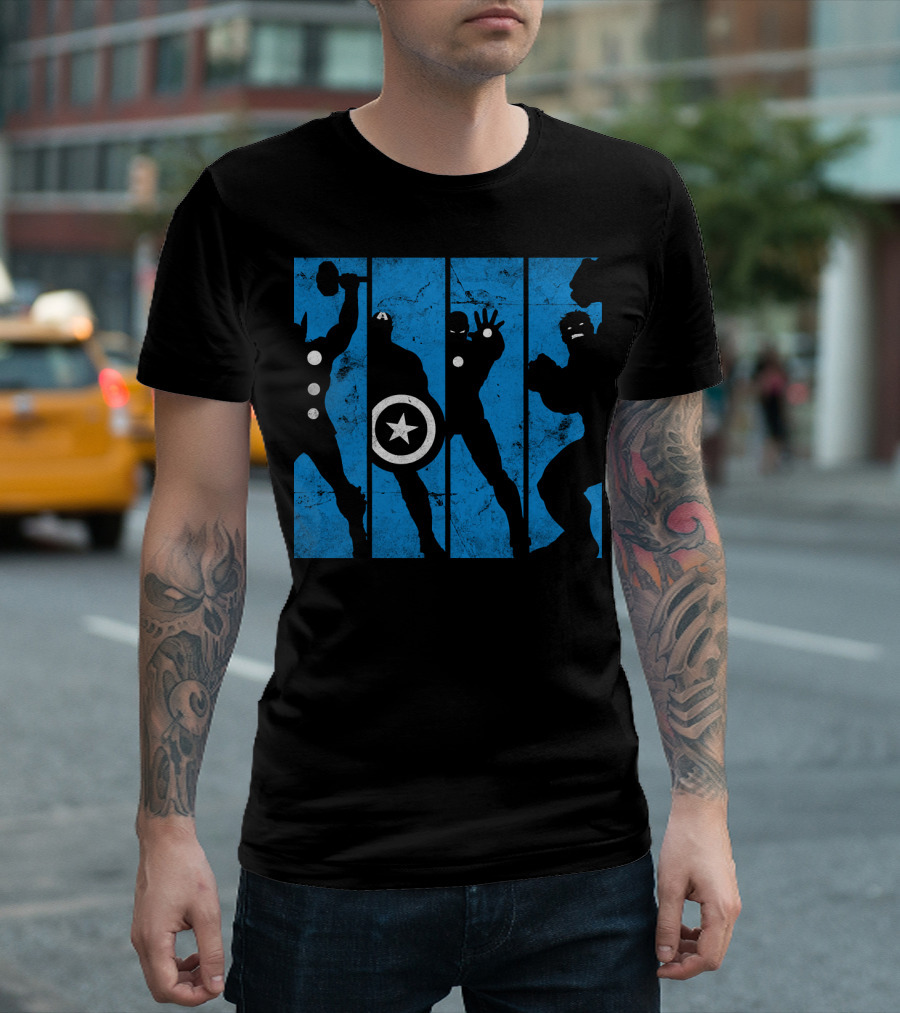 Marvel Avengers Iconic Hero Silhouettes T-Shirt