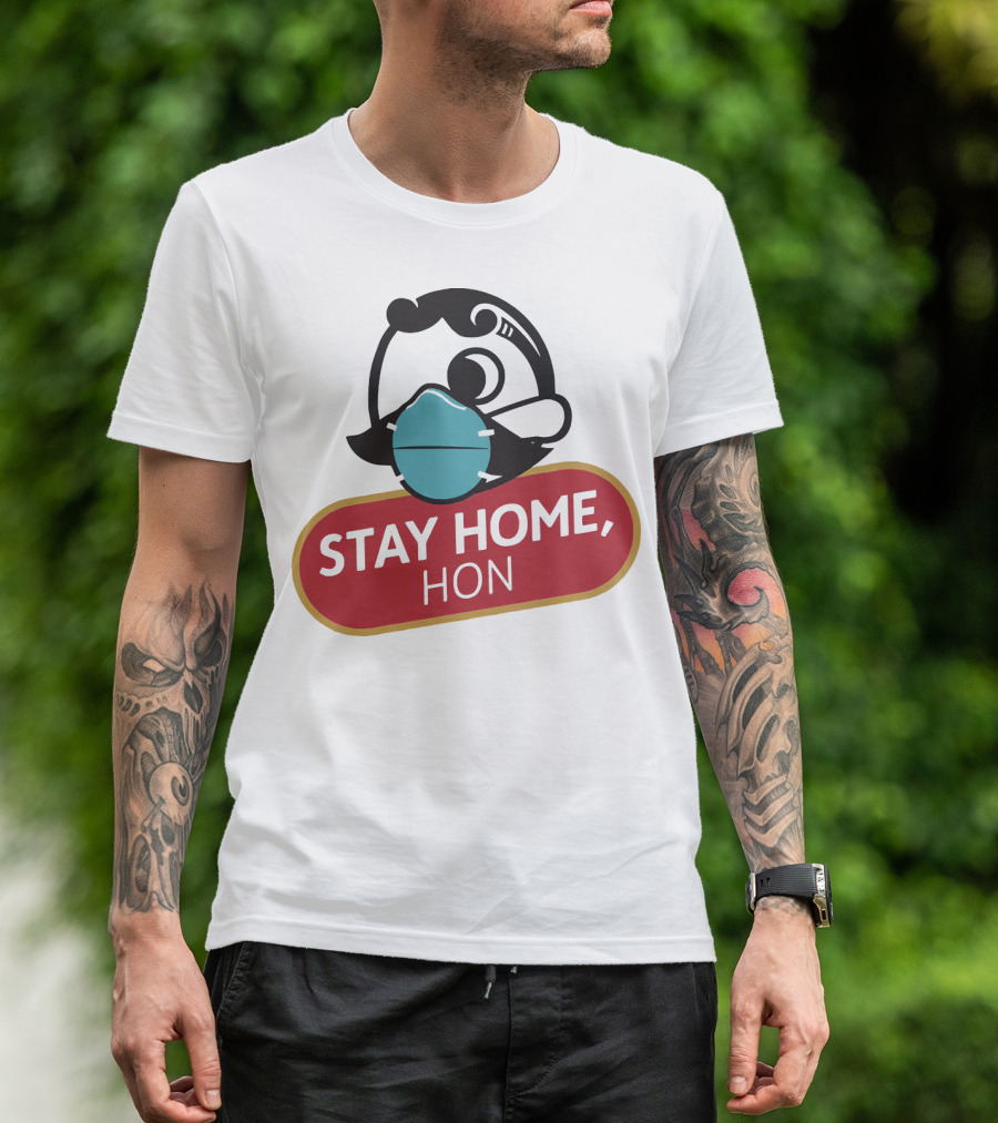 Stay Home Hon Rosie The Riveter Mask T-Shirt