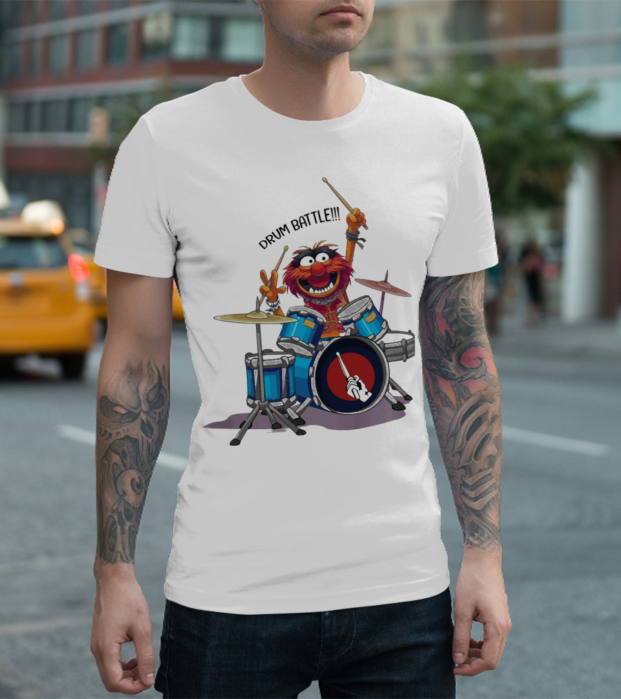 The Muppets Animal Drum Battle Iconic Drummer Scene T-Shirt