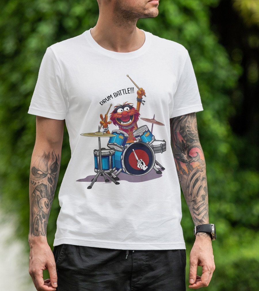 The Muppets Animal Drum Battle Iconic Drummer Scene T-Shirt