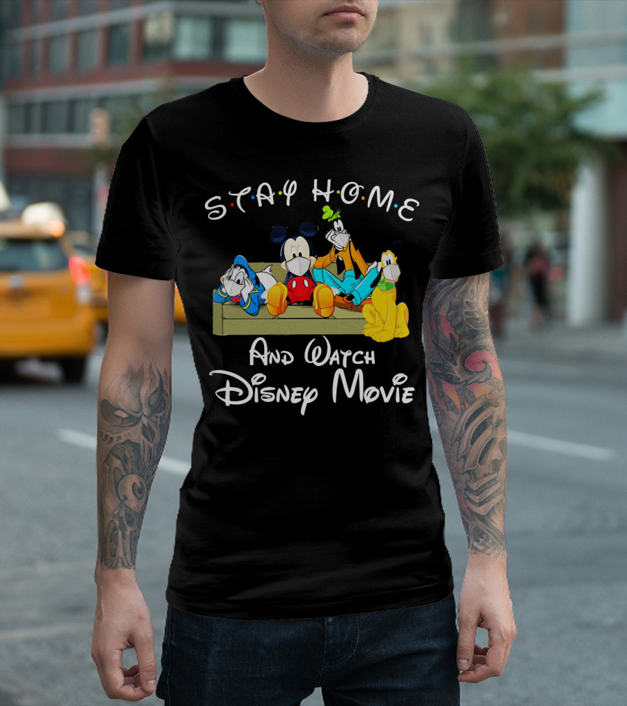 Stay Home and Watch Disney Movie Classic Ladies T-Shirt