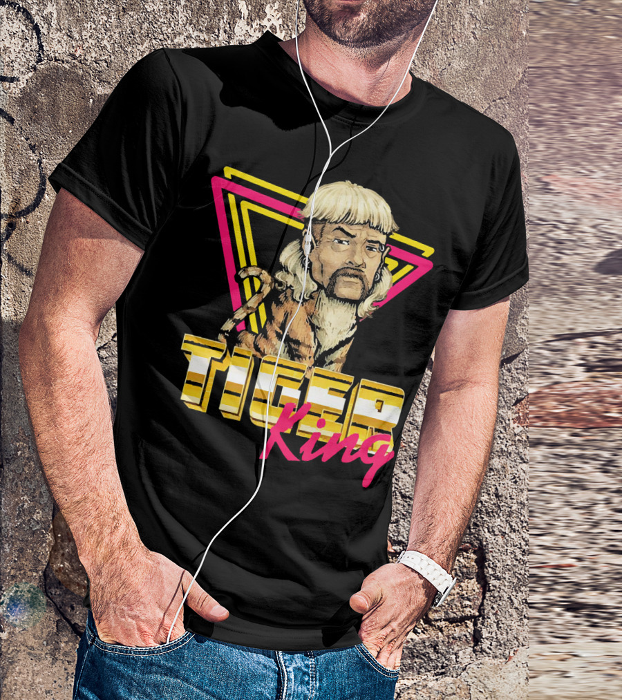 Tiger King Joe Exotic Ladies Vintage Retro Neon T-Shirt