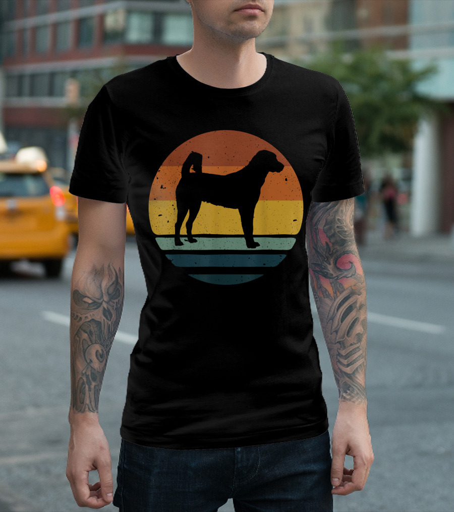 Anatolian Shepherd Vintage Retro Dog Silhouette Sunset 153 T-Shirt