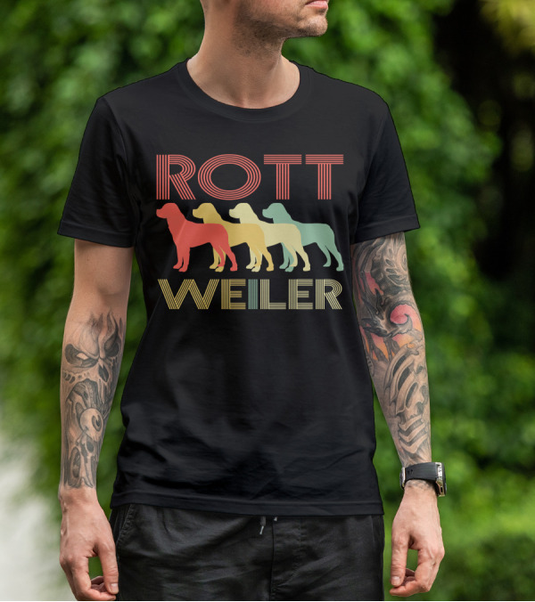 Rottweiler Dog Breed Pet Lover Rottie 157 Rainbow T-Shirt