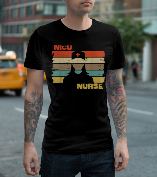 Nicu Nurse Vintage Retro Silhouette 76 T-Shirt