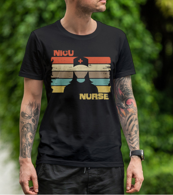 Nicu Nurse Vintage Retro Silhouette 76 T-Shirt