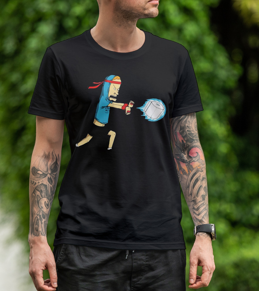 Beavis Energy Attack With Toilet Paper Roll T-Shirt