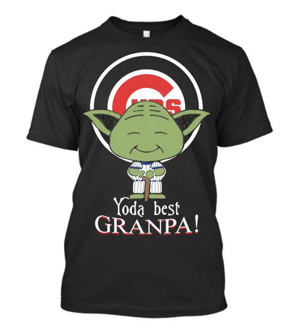 Chicago Cubs Yoda Best Granpa Iconic Logo Fan Favorite T-Shirt