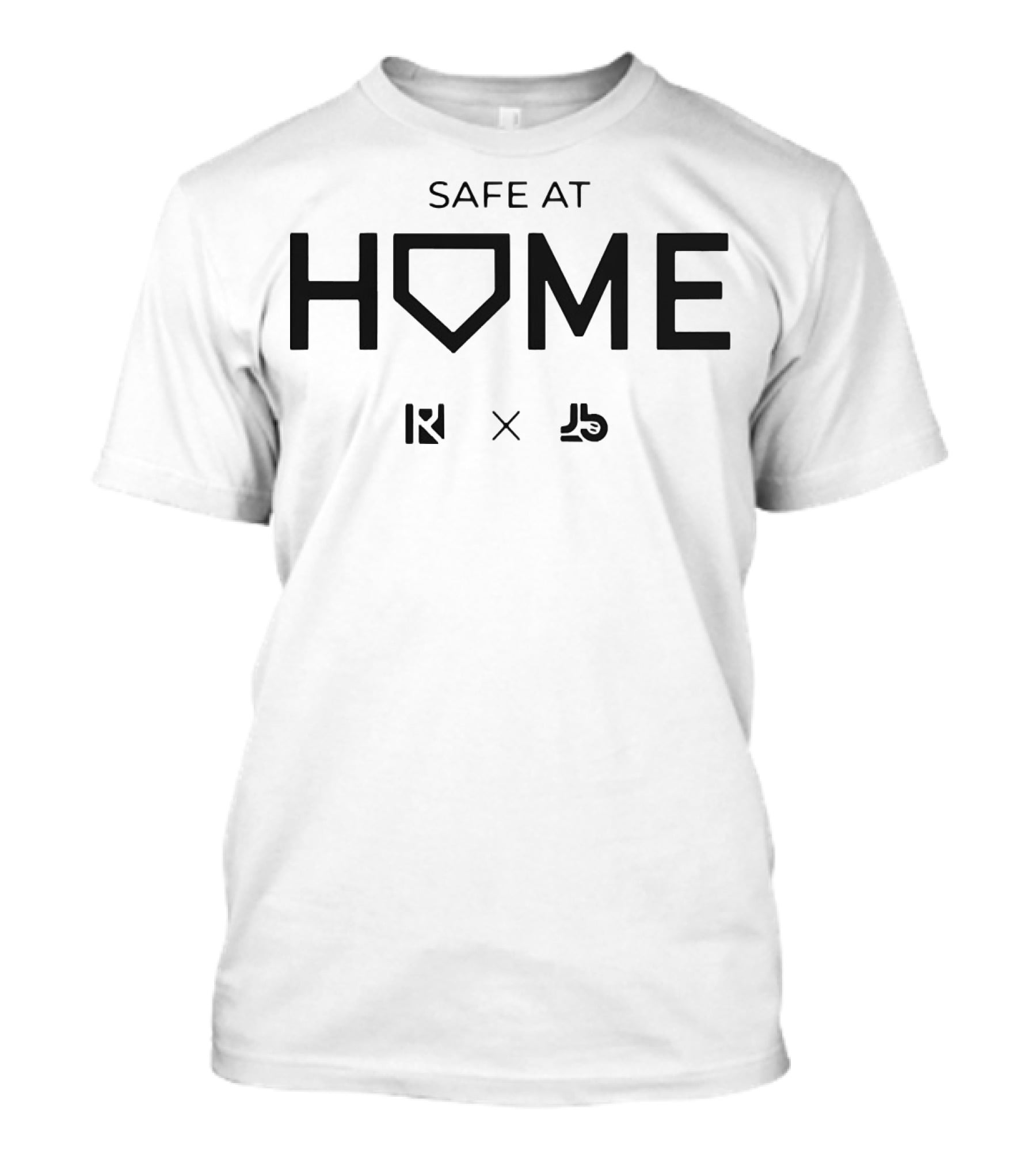 White Routine X Justbats Safe At Home Baseball Tee Collaboration T-Shirt