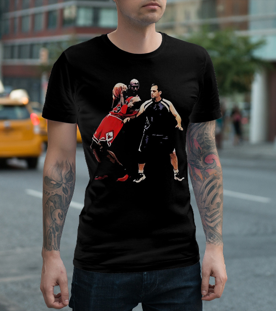 Michael Jordan vs Michael Scott Basketball The Office Crossover T-Shirt