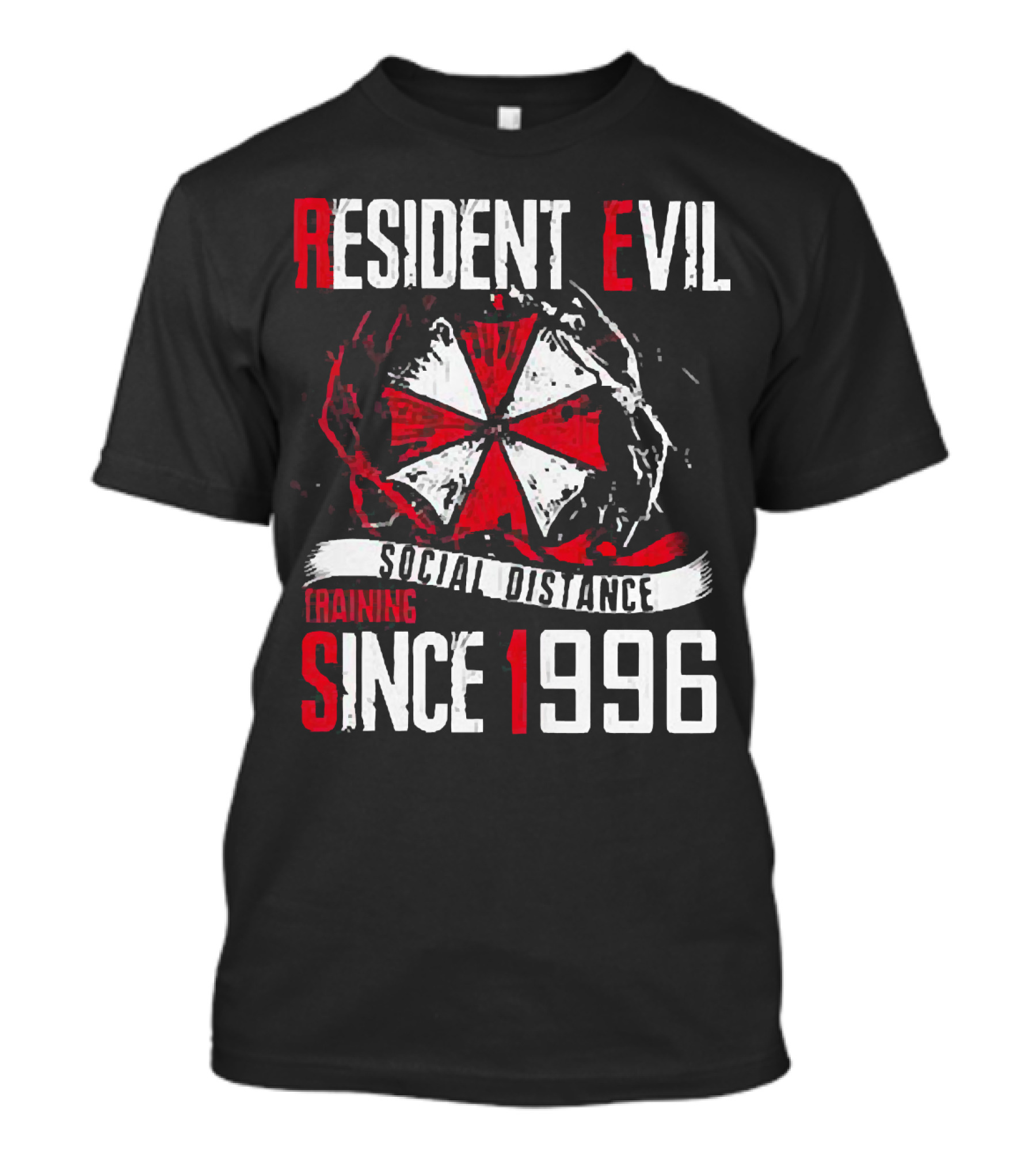 Resident Evil Social Distance Training Umbrella Logo Since 1996 T-Shirt
