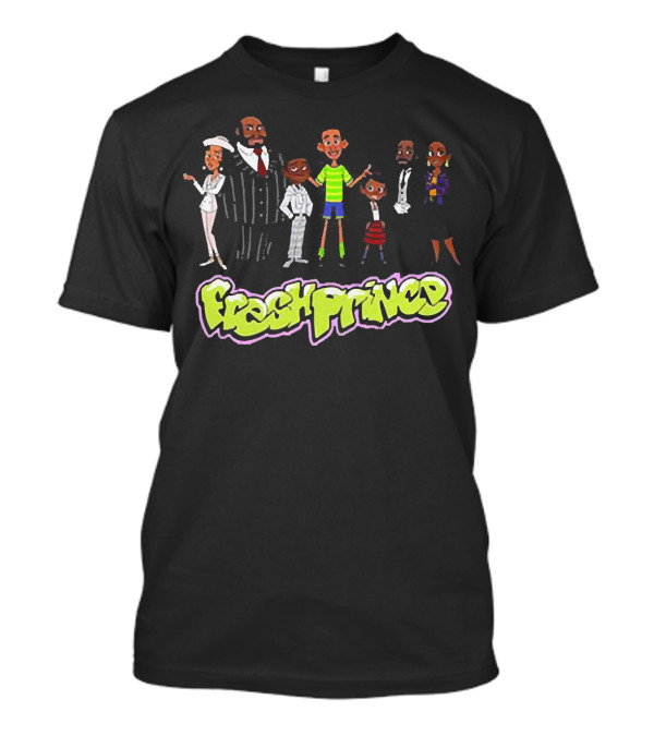 Fresh Prince Characters Cartoon Family T-Shirt