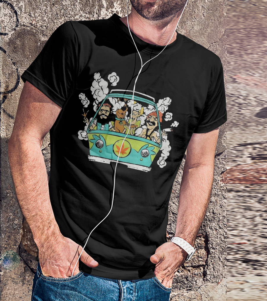 Cheech And Chong Scooby Doo Mystery Machine Smoke Adventure T-Shirt