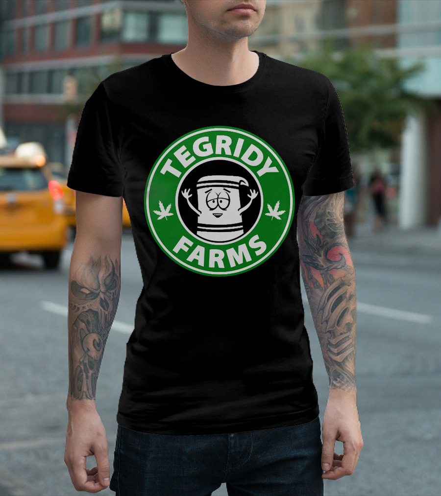 Tegridy Farms South Park Towelie Logo Cannabis Comedy T-Shirt
