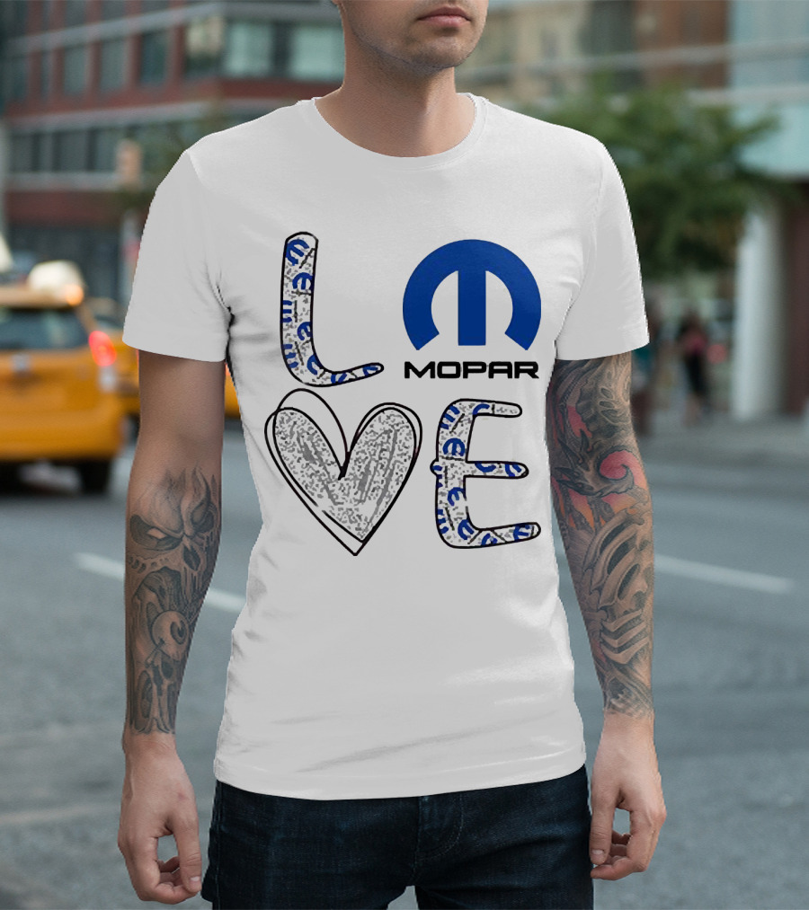 LOVE Mopar Emblem Blue T-Shirt