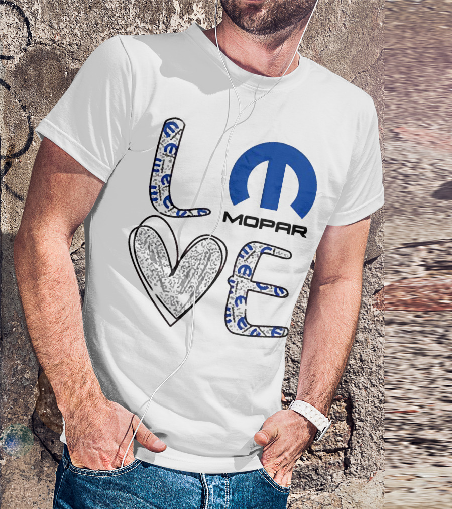 LOVE Mopar Emblem Blue T-Shirt