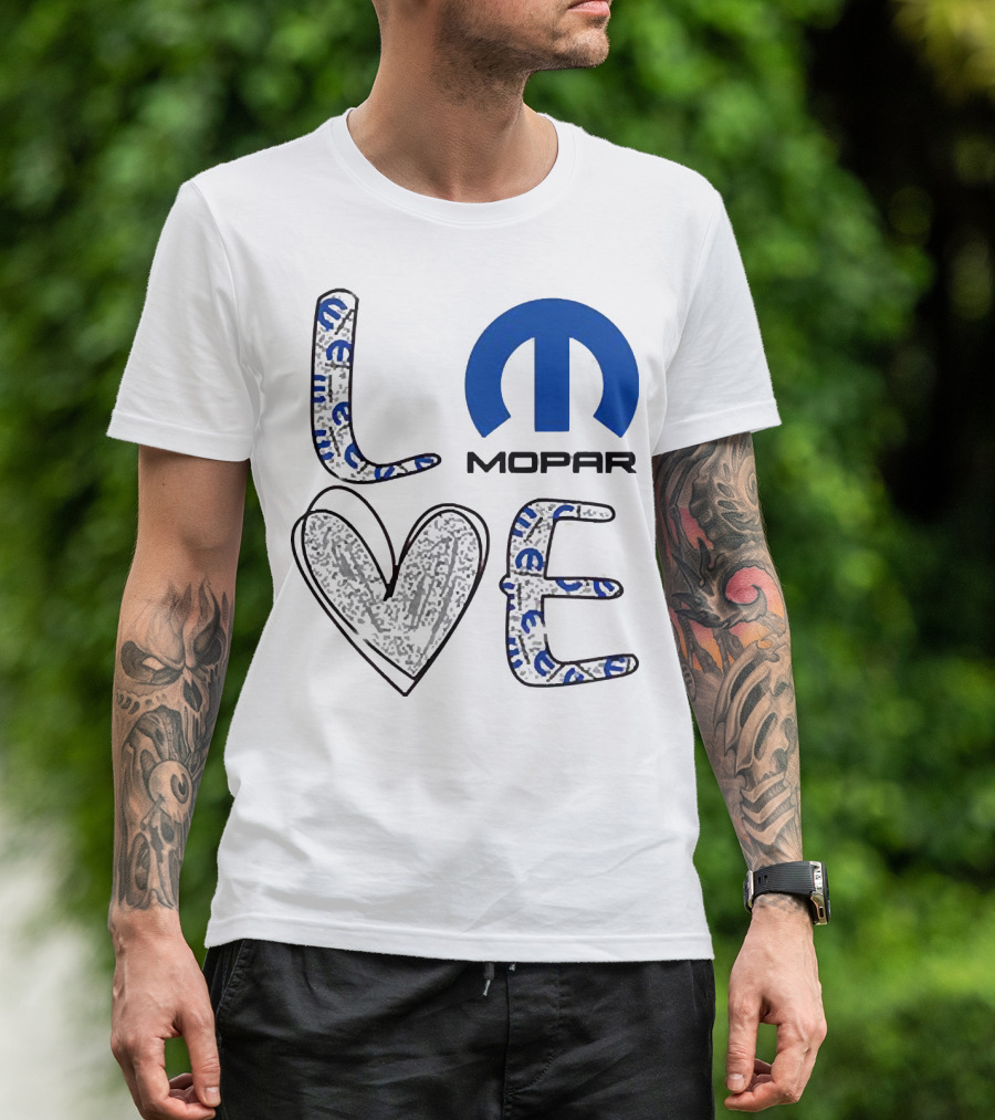 LOVE Mopar Emblem Blue T-Shirt