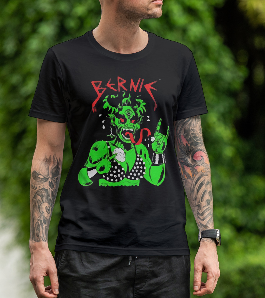 Bernie Sanders Metal Green Satan Symbolic T-Shirt
