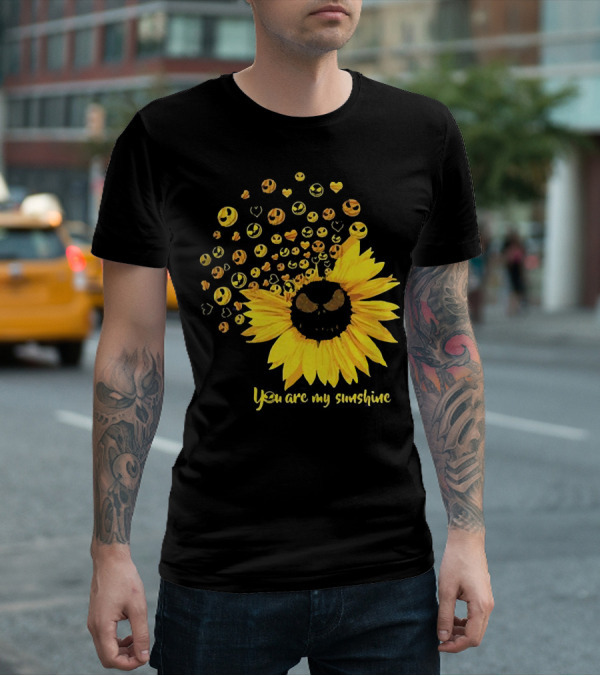 Jack Skellington Sunflower You Are My Sunshine Emojis T-Shirt