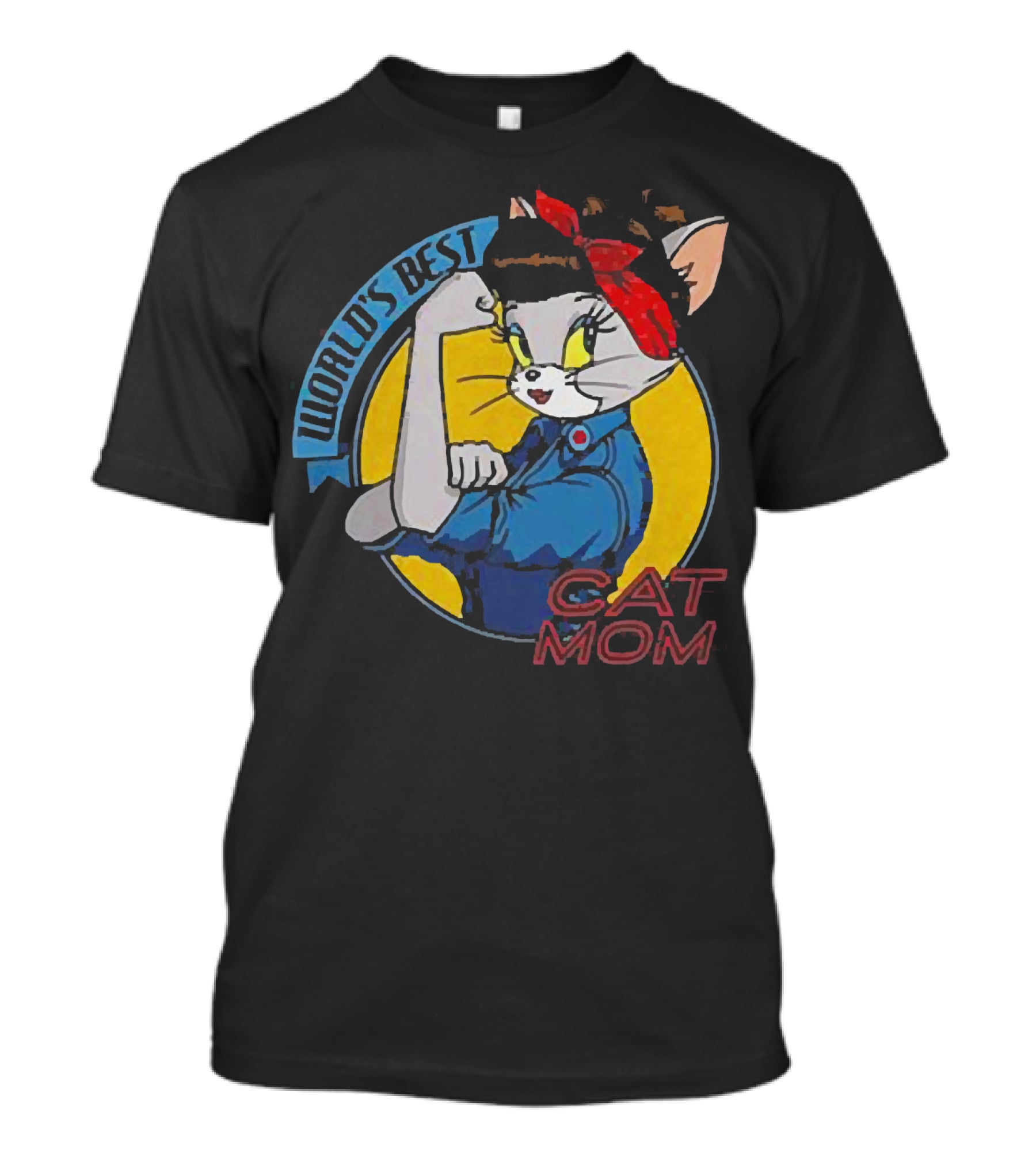 World's Best Cat Mom Rosie The Riveter T-Shirt