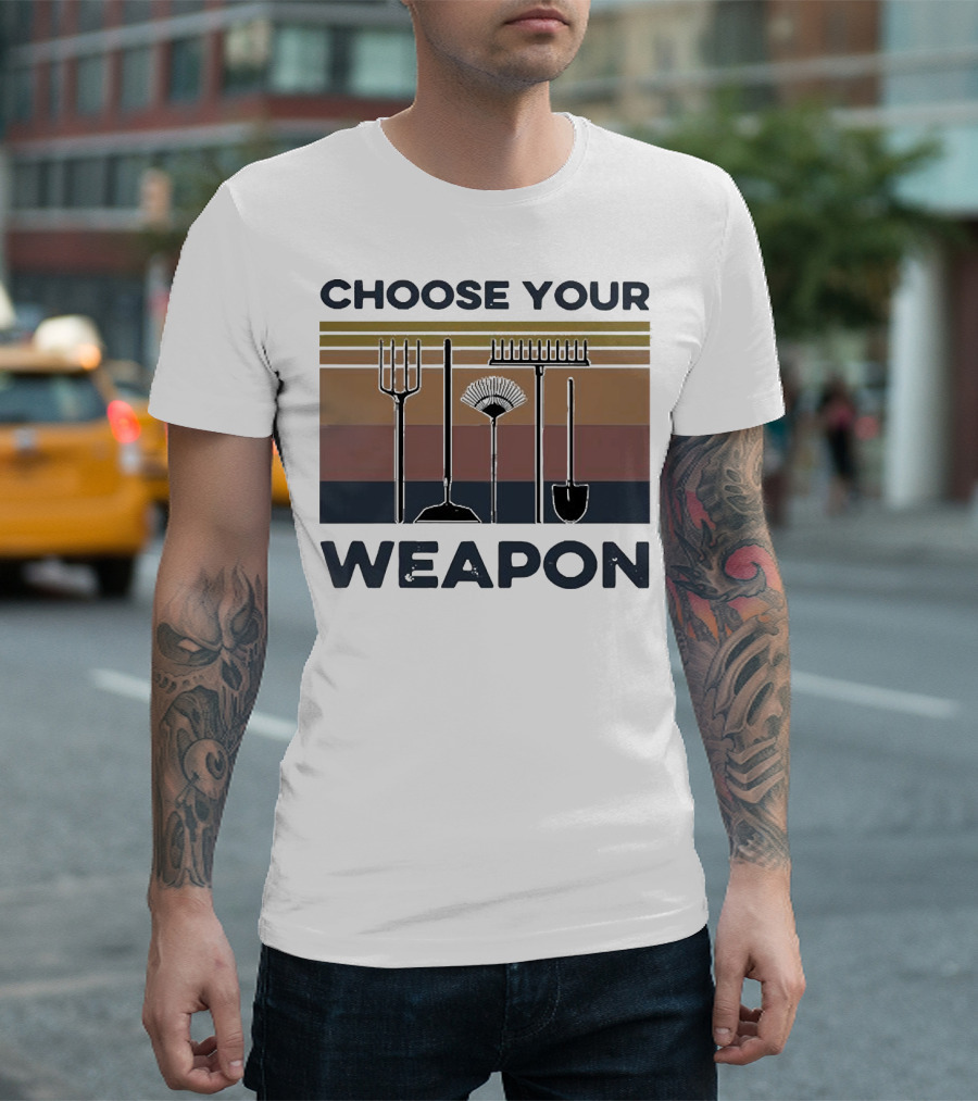 Choose Your Weapon Farmer Tools T-Shirt