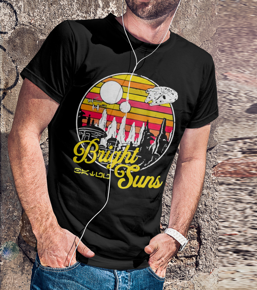 Bright Suns Star Wars Inspired Galactic Sunset Scene T-Shirt