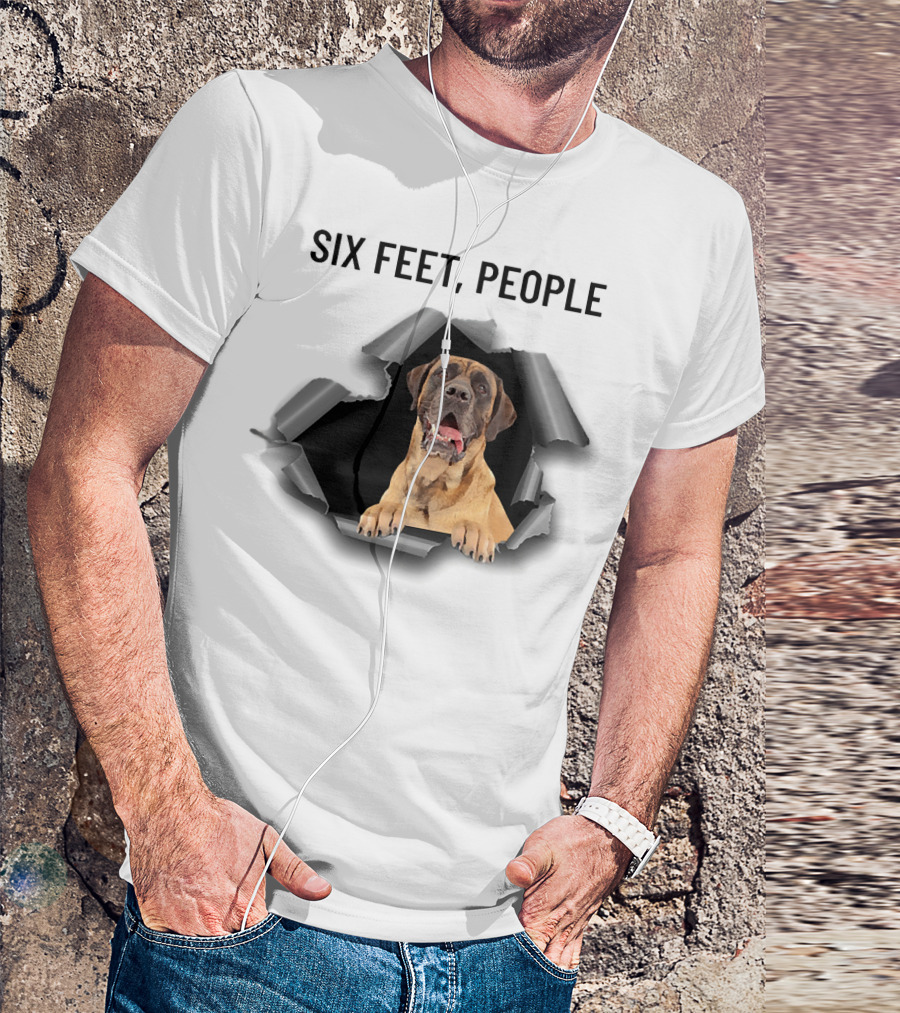 Six Feet People English Mastiff Ripping Through T-Shirt