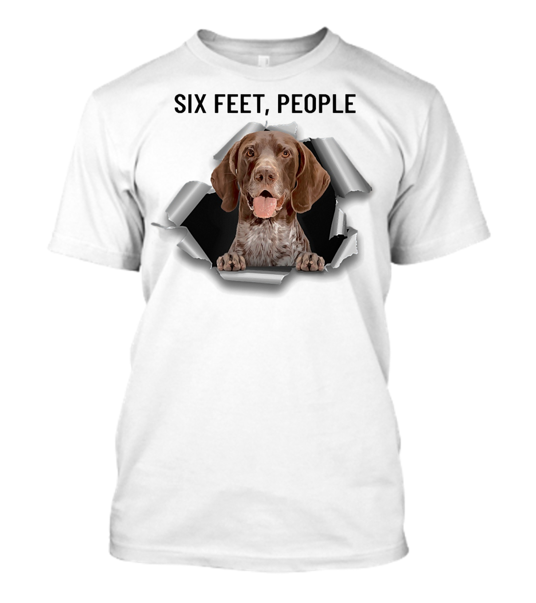 SIX FEET PEOPLE GERMAN SHEPHERD POINTER TORN RIPPER T-Shirt